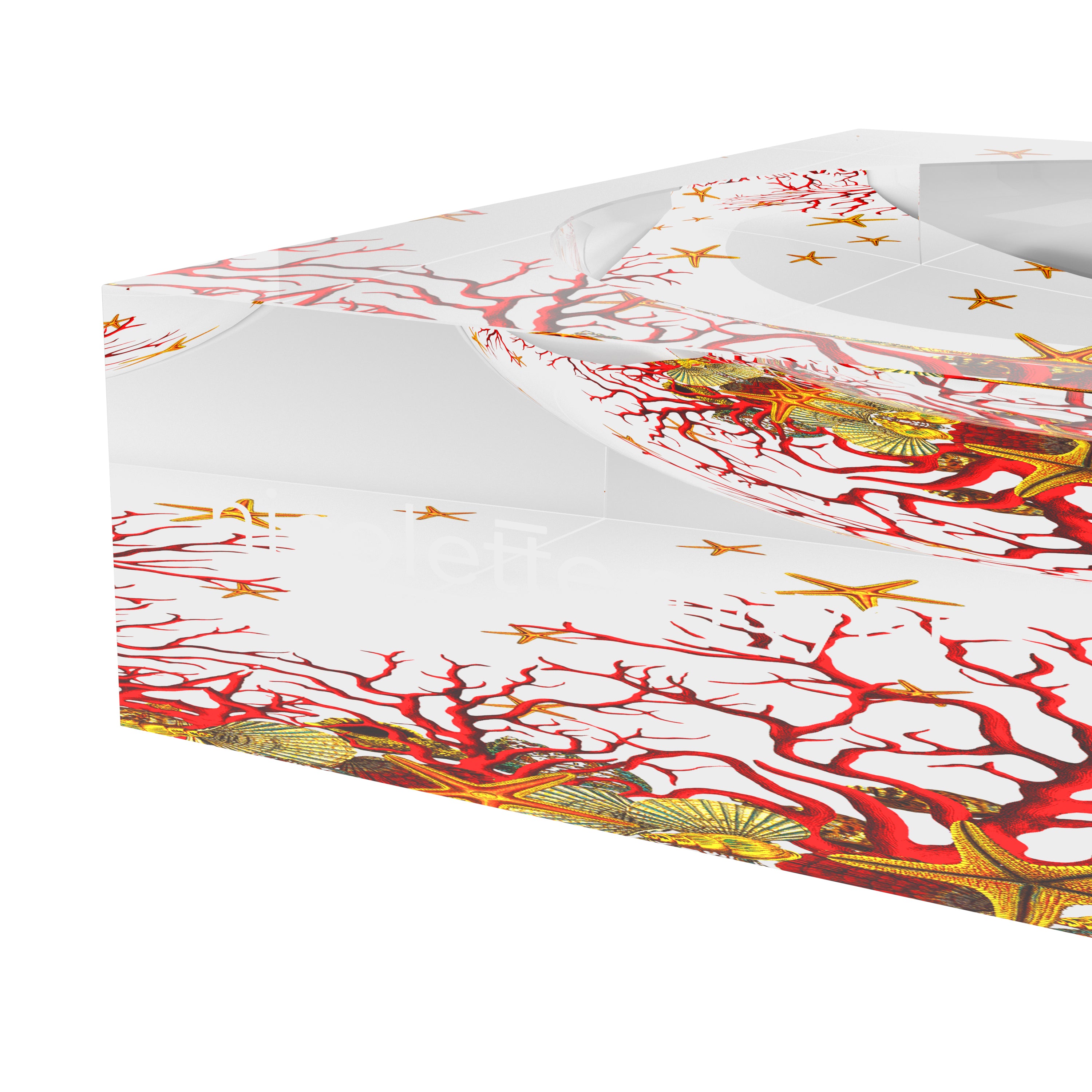 Coral Reef Red Acrylic Candy Catchall Dish
