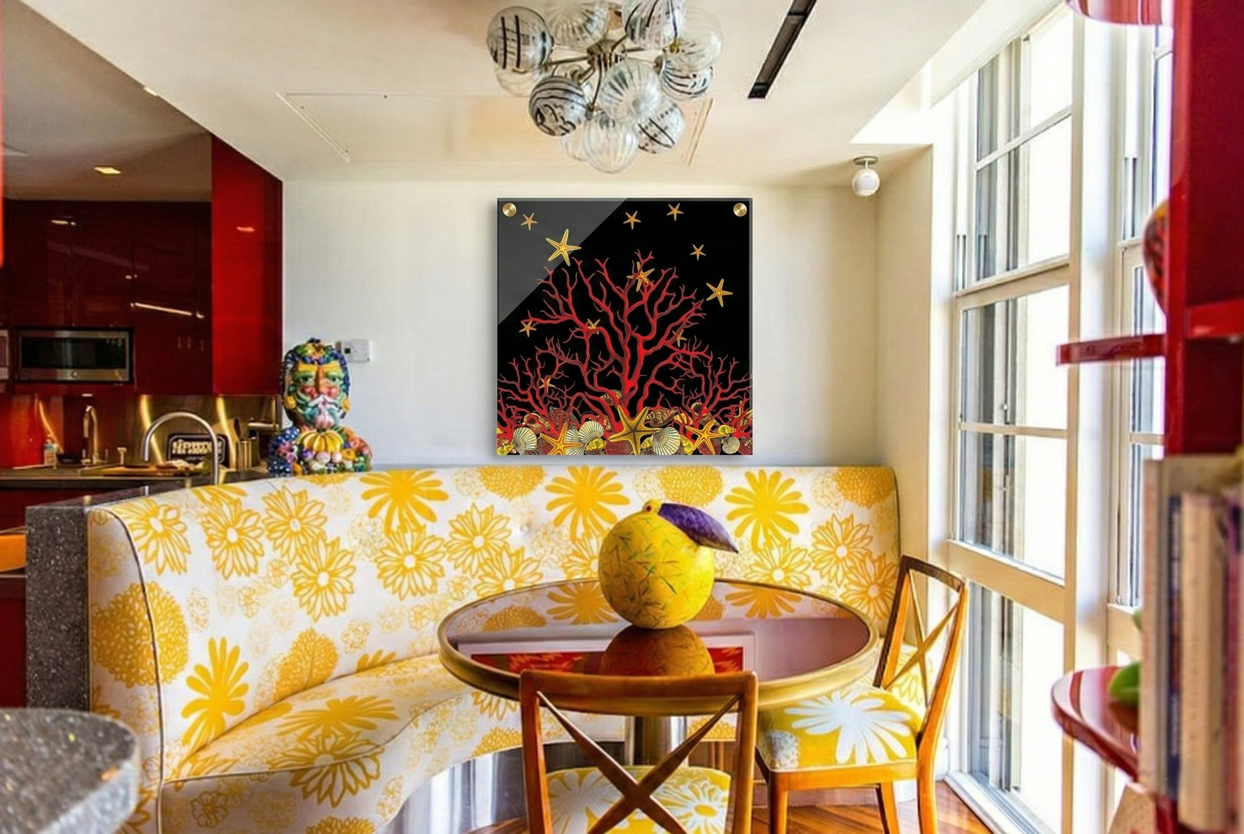 Coral Reef Black – 36x36" Modern Acrylic Wall Art - nicolettemayer.com