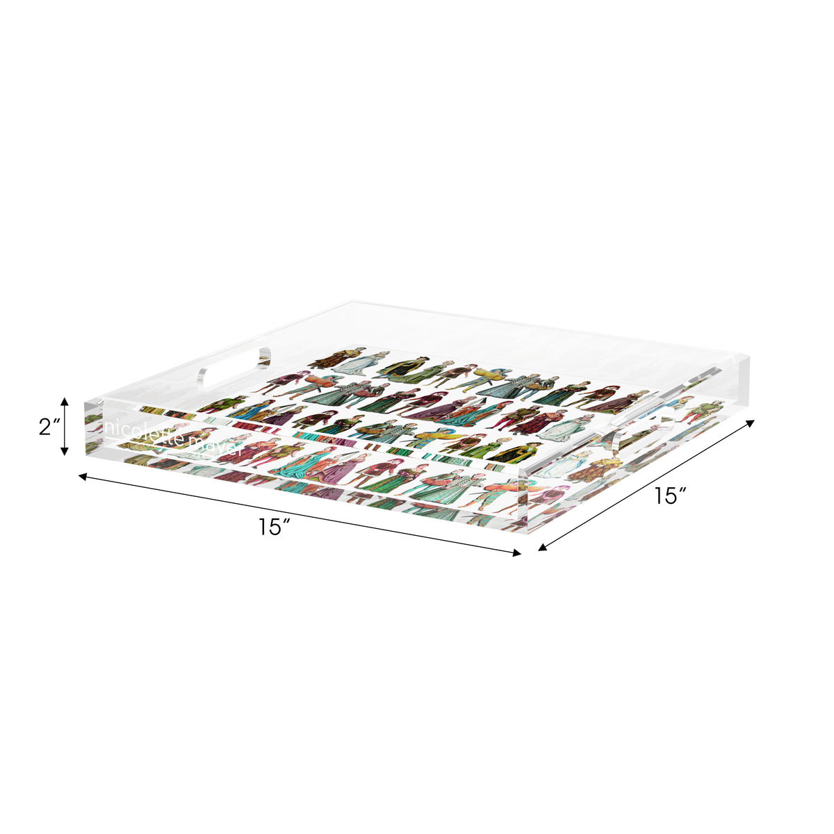 Costumes 1530 Acrylic Decorative Tray, 15 x 15 in. by Nicolette Mayer 