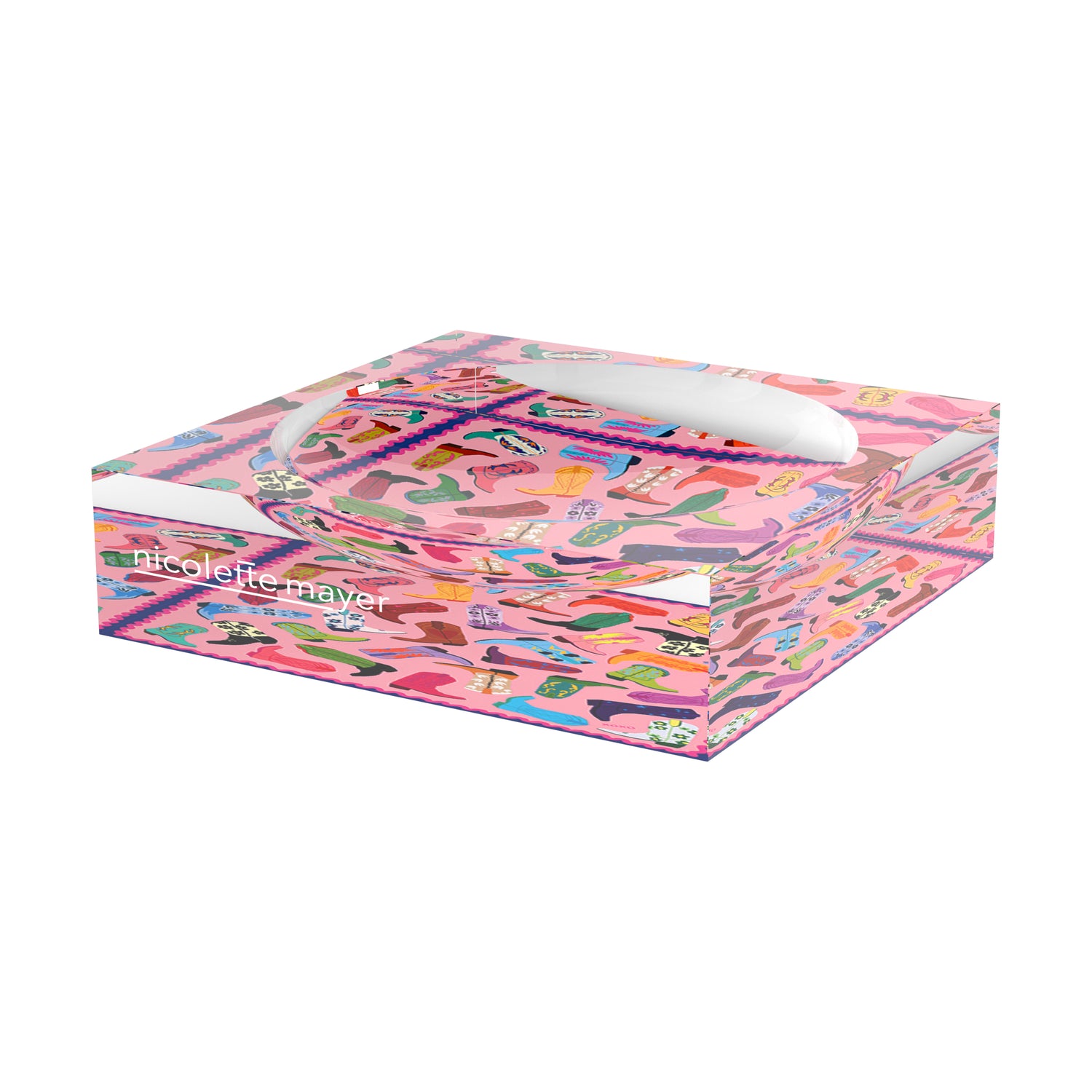 Cowboy Boot Love XOXO Acrylic Candy Catchall Dish - nicolettemayer.com