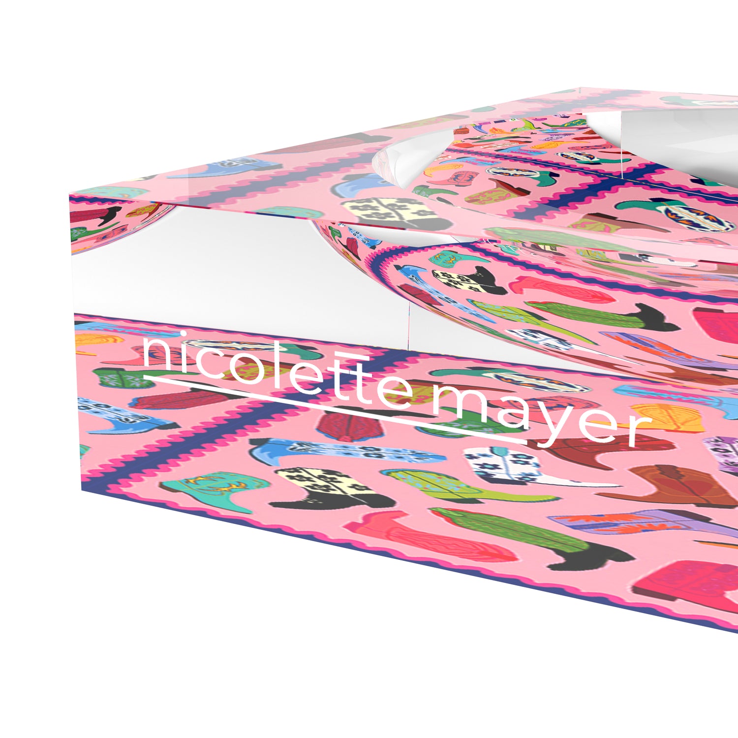 Cowboy Boot Love XOXO Acrylic Candy Catchall Dish - nicolettemayer.com