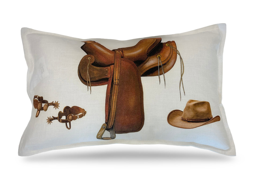 Cowboy Gear 20x12 White Flange Pillow