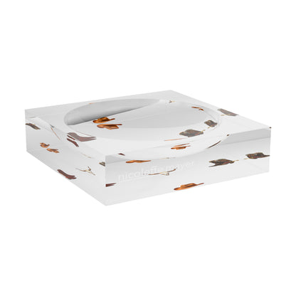 Cowboy Boots Brown Cream Acrylic Candy Catchall Dish