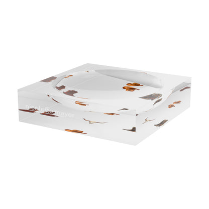 Cowboy Boots Brown Cream Acrylic Candy Catchall Dish