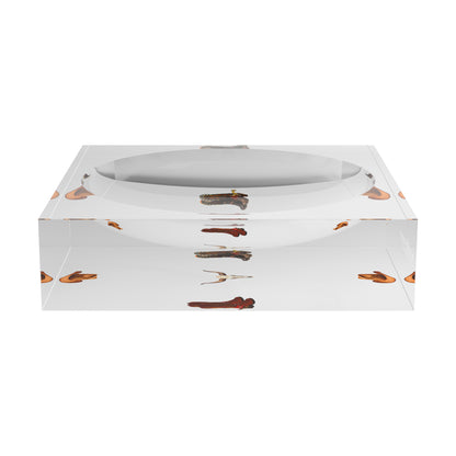 Cowboy Boots Brown Cream Acrylic Candy Catchall Dish
