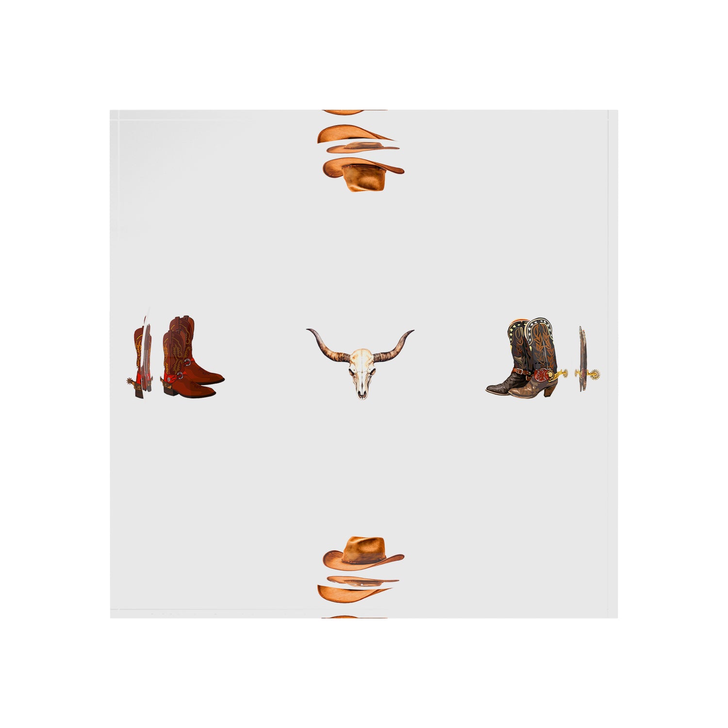 Cowboy Boots Brown Cream Acrylic Candy Catchall Dish