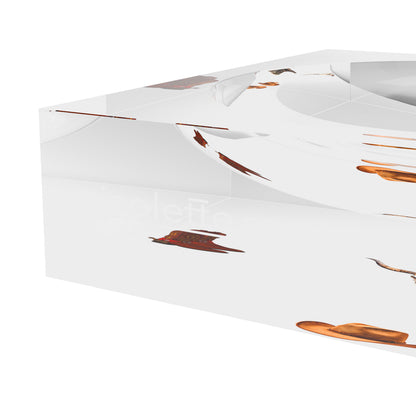 Cowboy Boots Brown Cream Acrylic Candy Catchall Dish