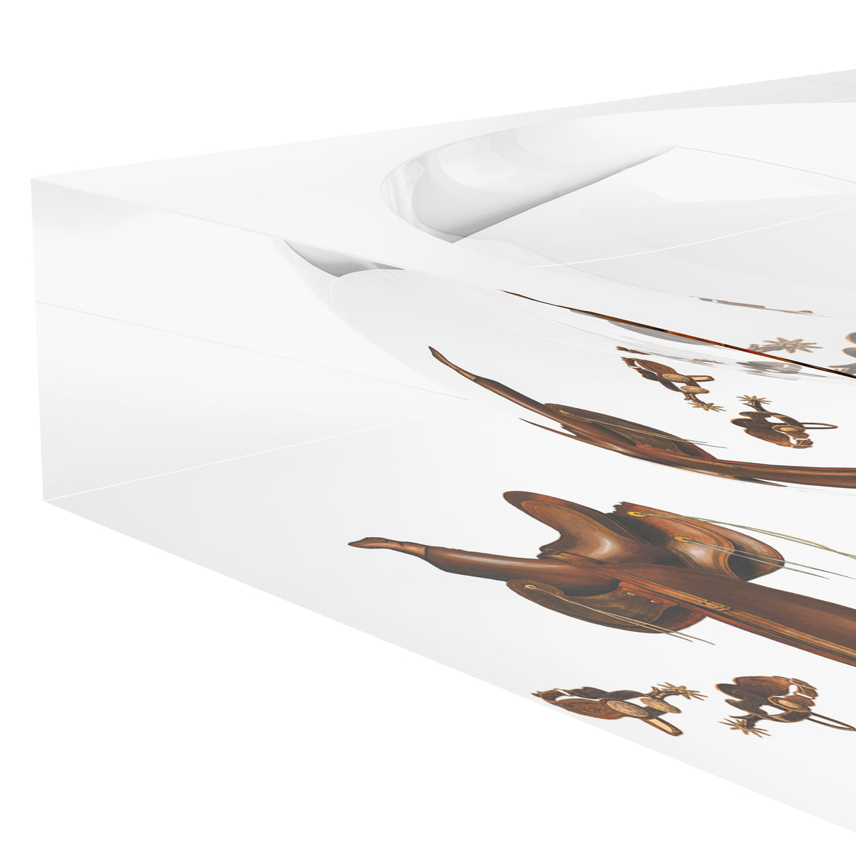 Cowboy Gear Acrylic Candy Catchall Dish, 6 x 6 in., 8 x 8 in. by Nicolette Mayer