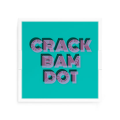 Mahjong Crack Bam Dot Acqua Pink 12X12 Acrylic Tray - nicolettemayer.com 