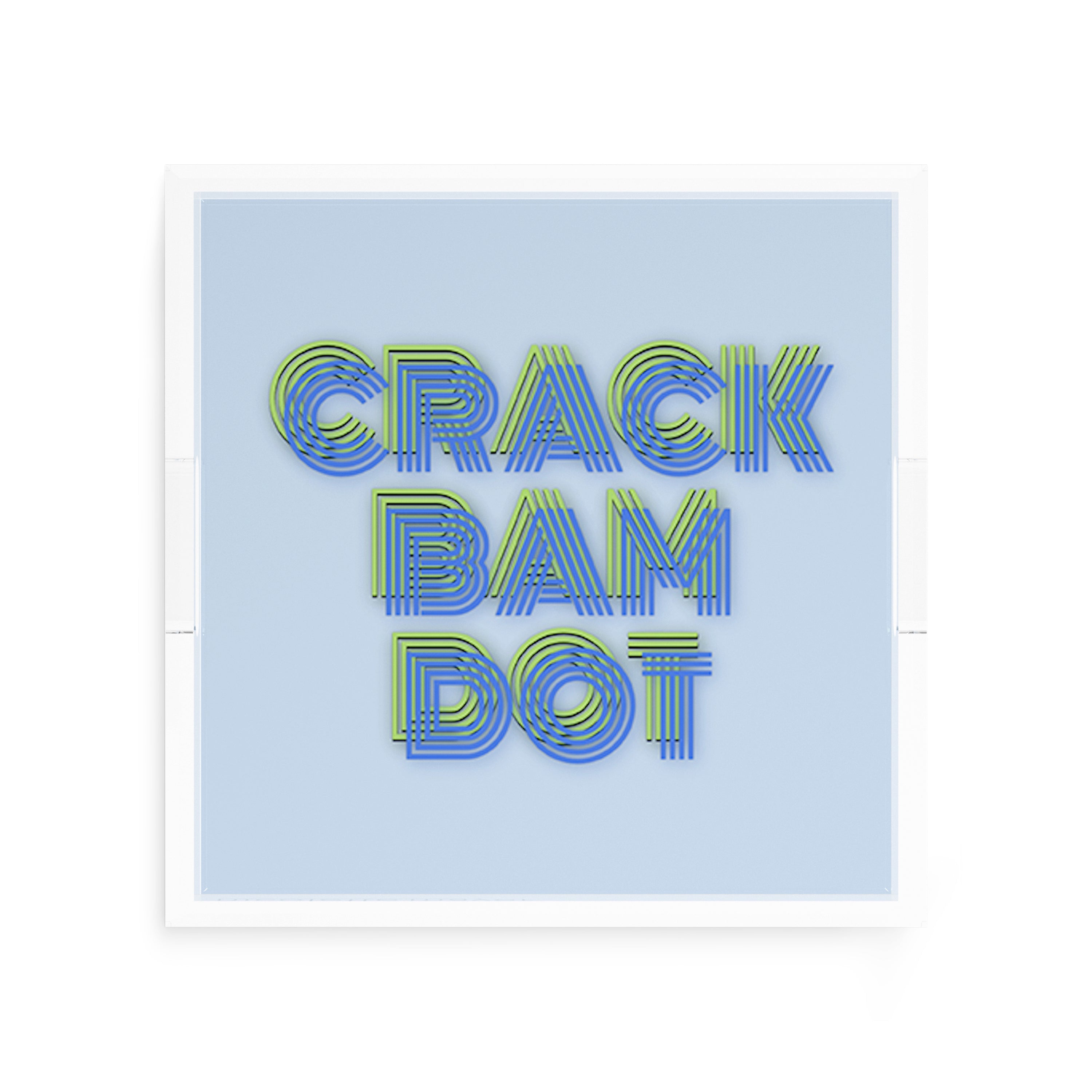 Mahjong Crack Bam Dot Blues Celery 12X12 Acrylic Tray - nicolettemayer.com 