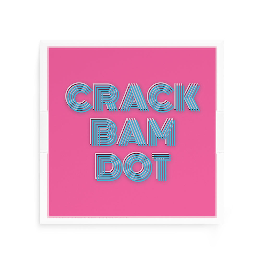 Mahjong Crack Bam Dot Hybiscus Powder 12X12 Acrylic Tray - nicolettemayer.com 