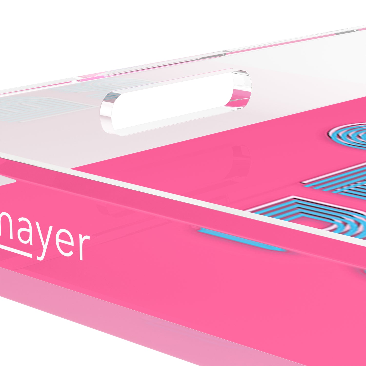 Mahjong Crack Bam Dot Hybiscus Powder 12X12 Acrylic Tray - nicolettemayer.com 