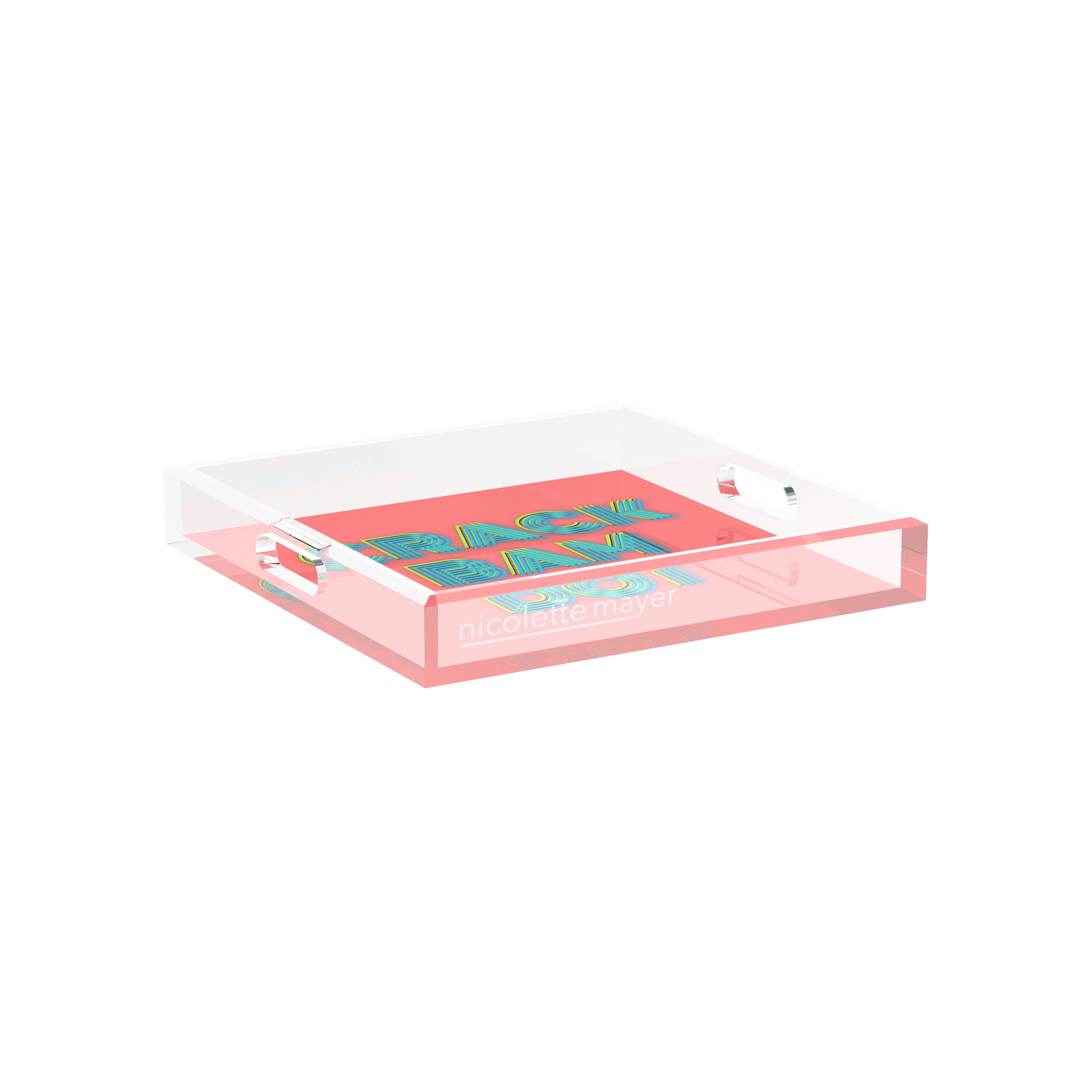 Mahjong Crack Bam Dot Petal Tendril 12X12 Acrylic Tray - nicolettemayer.com 