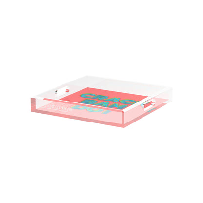 Mahjong Crack Bam Dot Petal Tendril 12X12 Acrylic Tray - nicolettemayer.com 