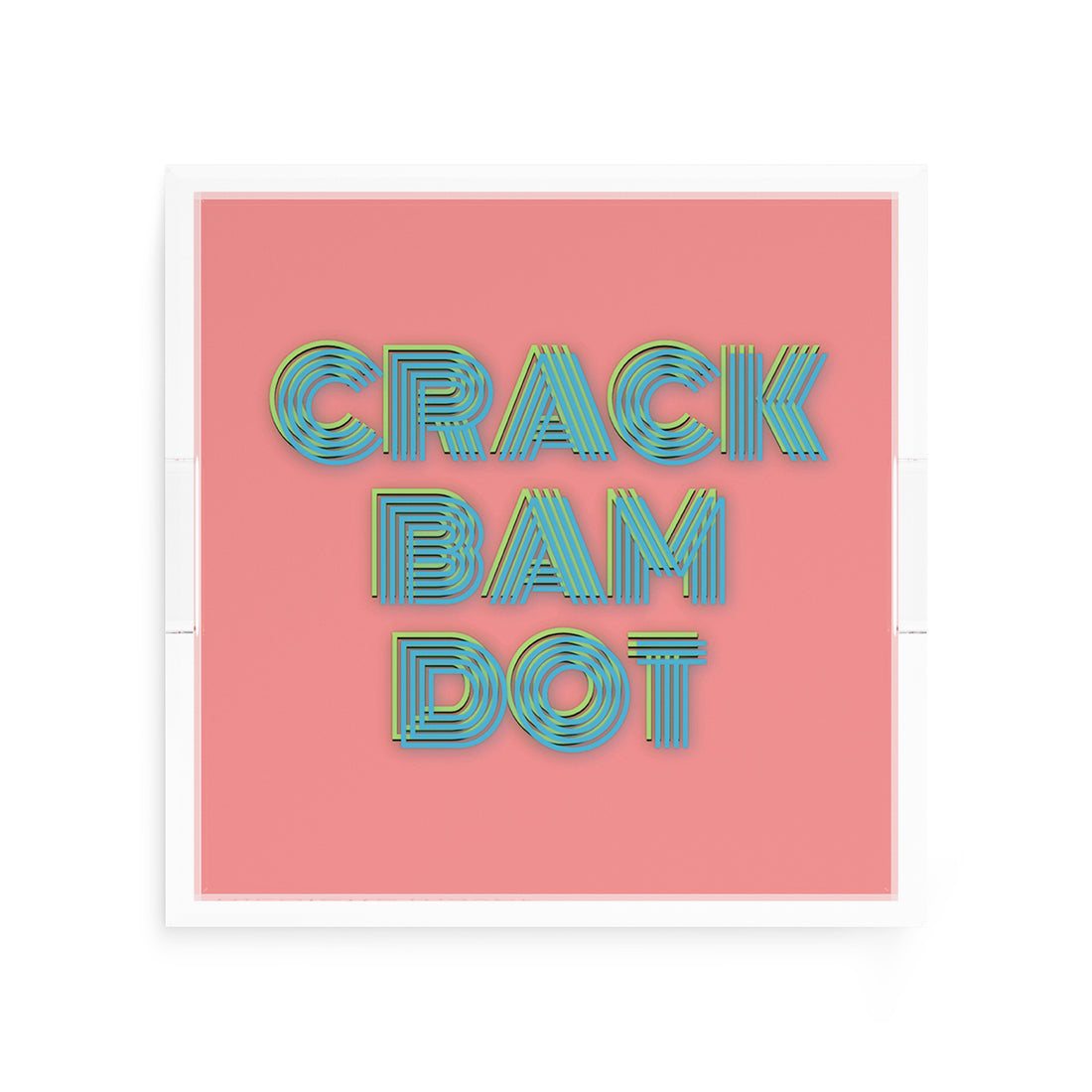 Mahjong Crack Bam Dot Petal Tendril 12X12 Acrylic Tray - nicolettemayer.com 
