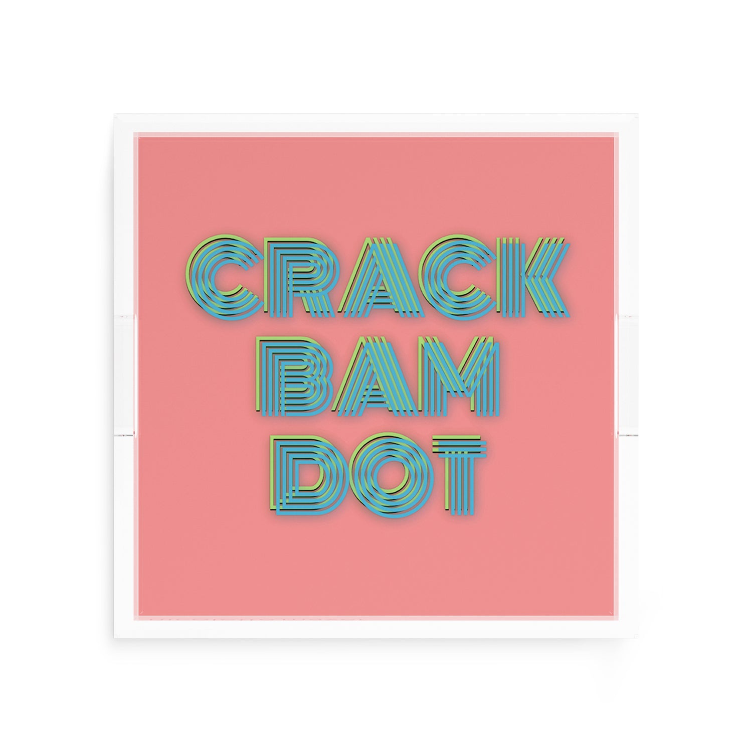 Mahjong Crack Bam Dot Petal Tendril 12X12 Acrylic Tray - nicolettemayer.com 
