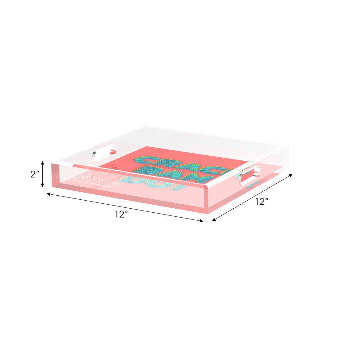 Mahjong Crack Bam Dot Petal Tendril 12X12 Acrylic Tray - nicolettemayer.com 