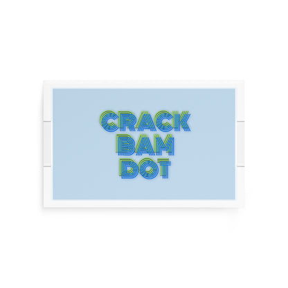 Mahjong Crack Bam Dot Blues Celery 12.5x7.75 Acrylic Tray - nicolettemayer.com 