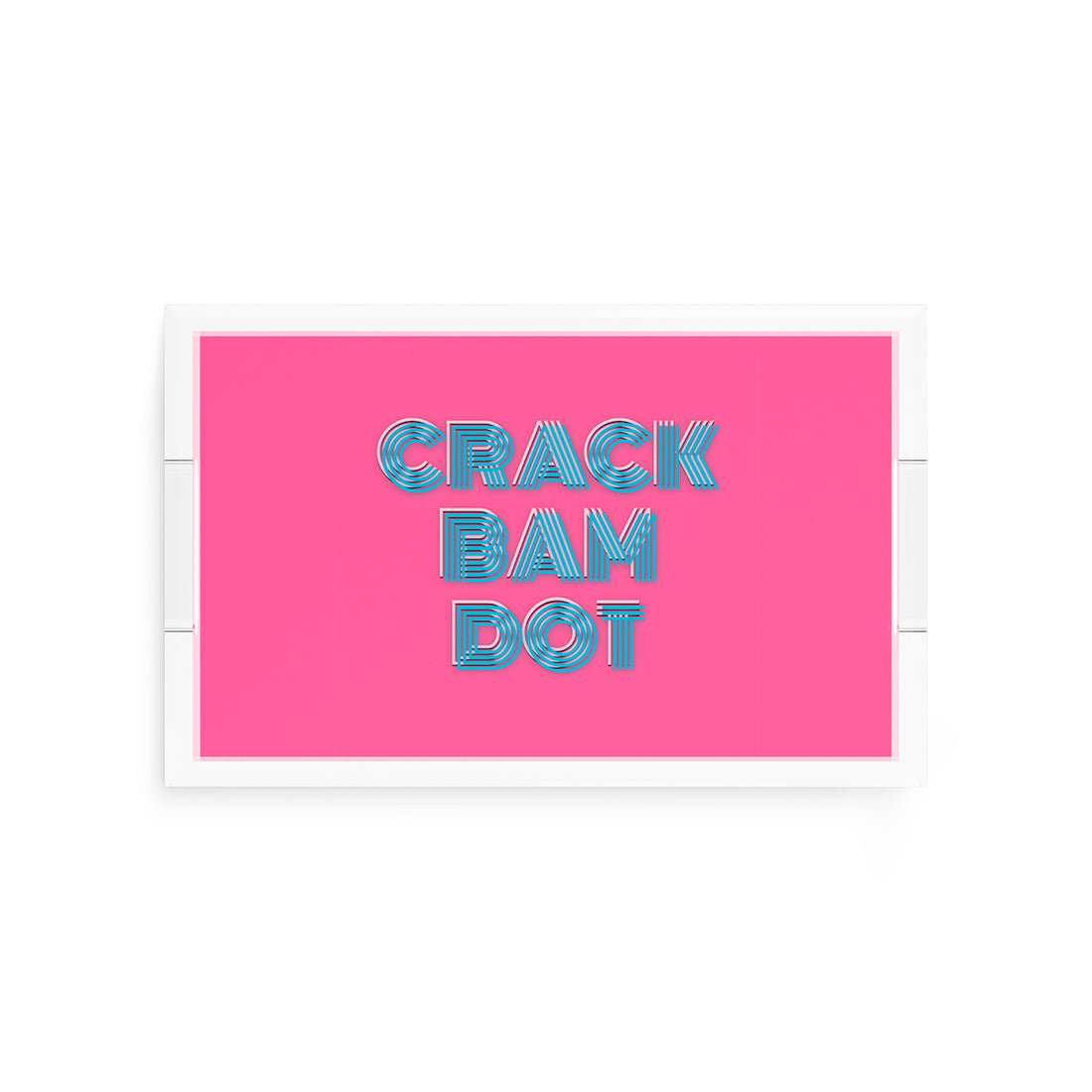 Mahjong Crack Bam Dot Hybiscus Powder  12.5x7.75 Acrylic Tray - nicolettemayer.com 