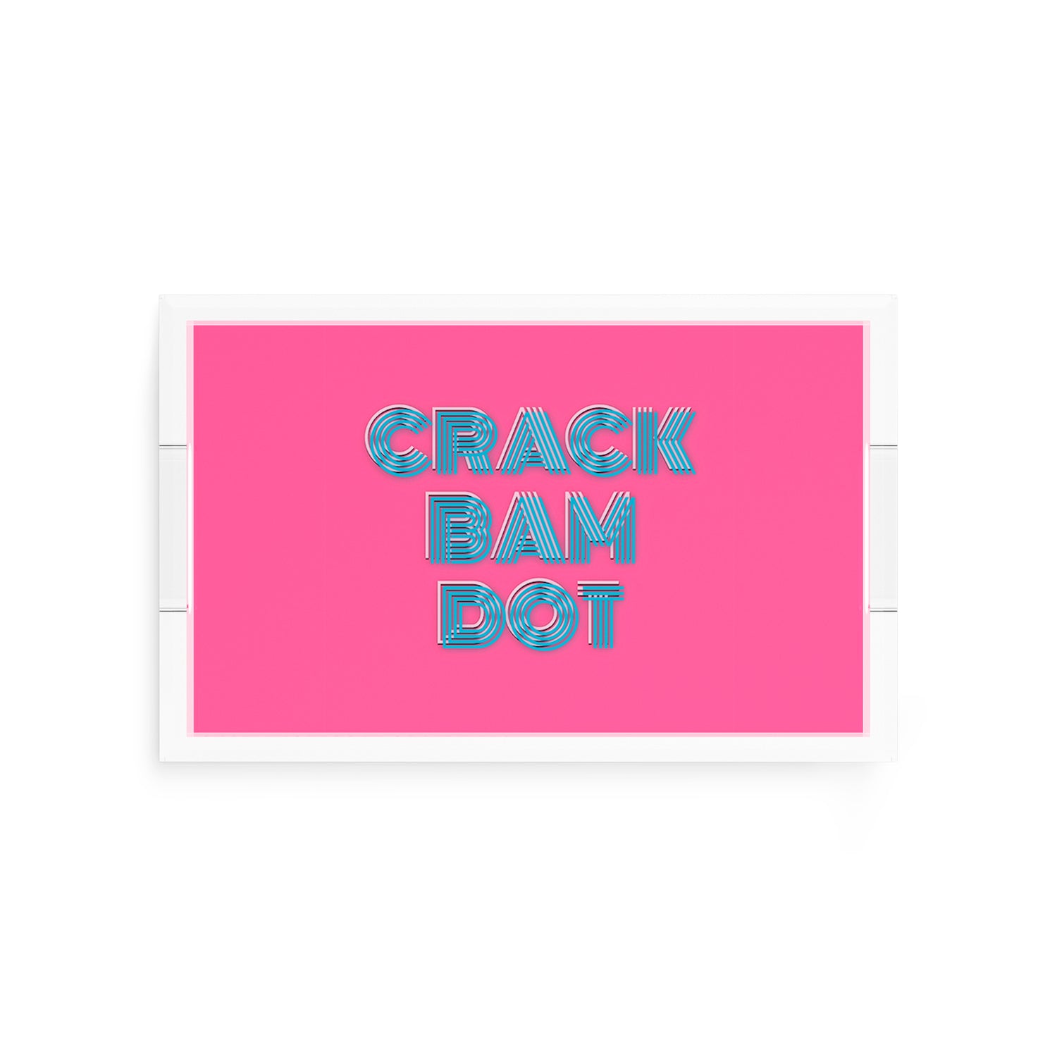 Mahjong Crack Bam Dot Hybiscus Powder  12.5x7.75 Acrylic Tray - nicolettemayer.com 