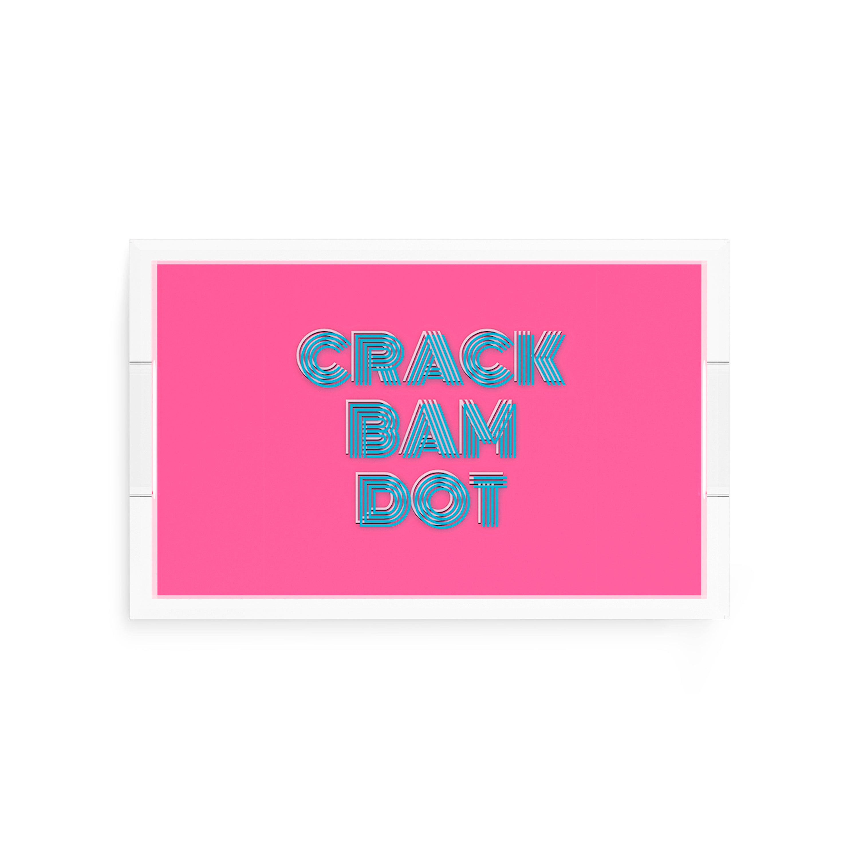 Mahjong Crack Bam Dot Hybiscus Powder  12.5x7.75 Acrylic Tray - nicolettemayer.com 