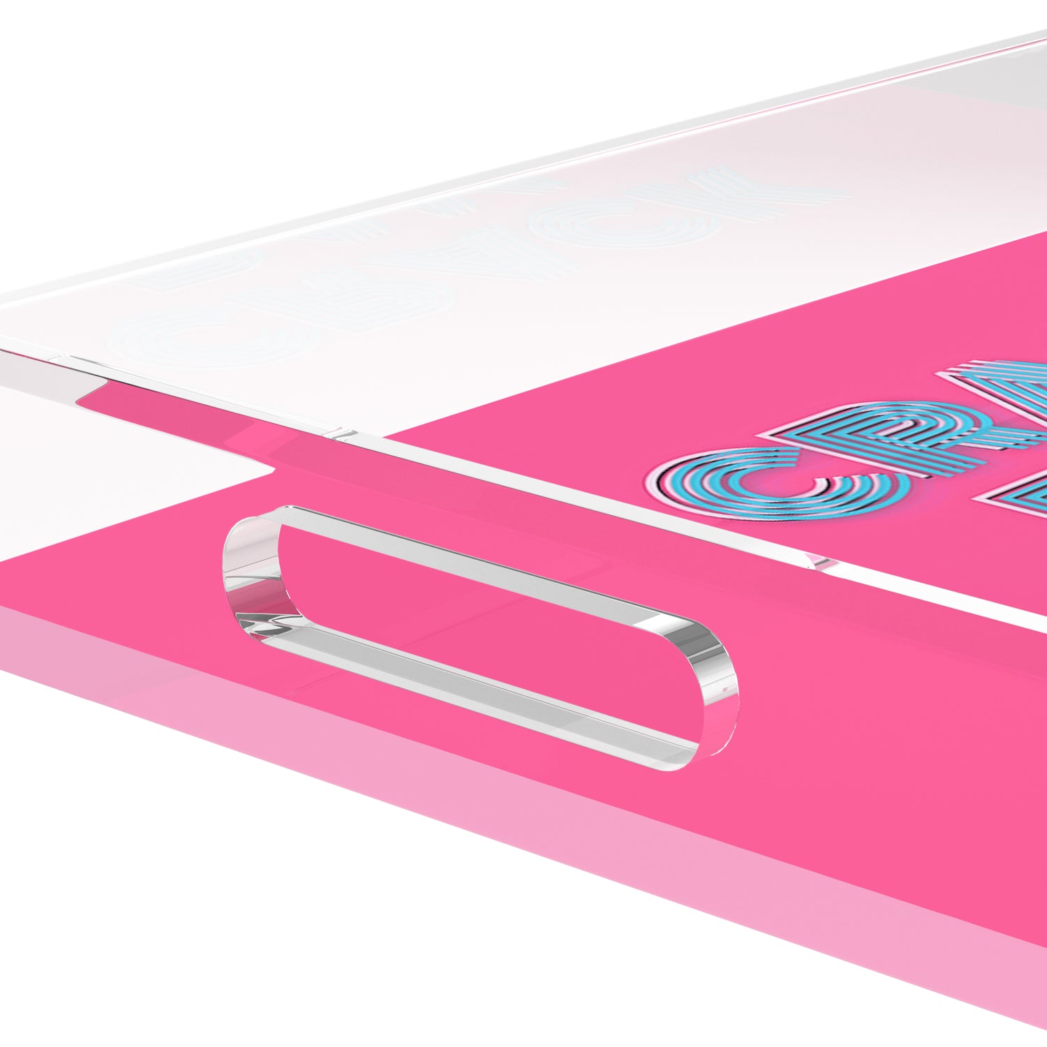 Mahjong Crack Bam Dot Hybiscus Powder  12.5x7.75 Acrylic Tray - nicolettemayer.com 