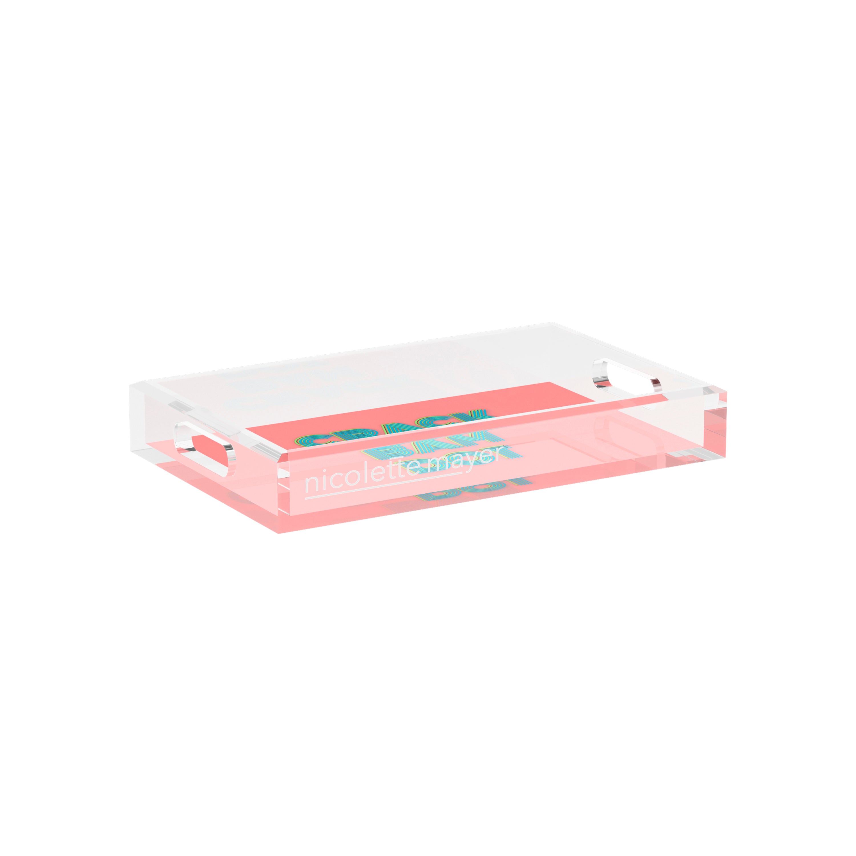 Mahjong Crack Bam Dot Petal Tendril  12.5x7.75 Acrylic Tray - nicolettemayer.com 