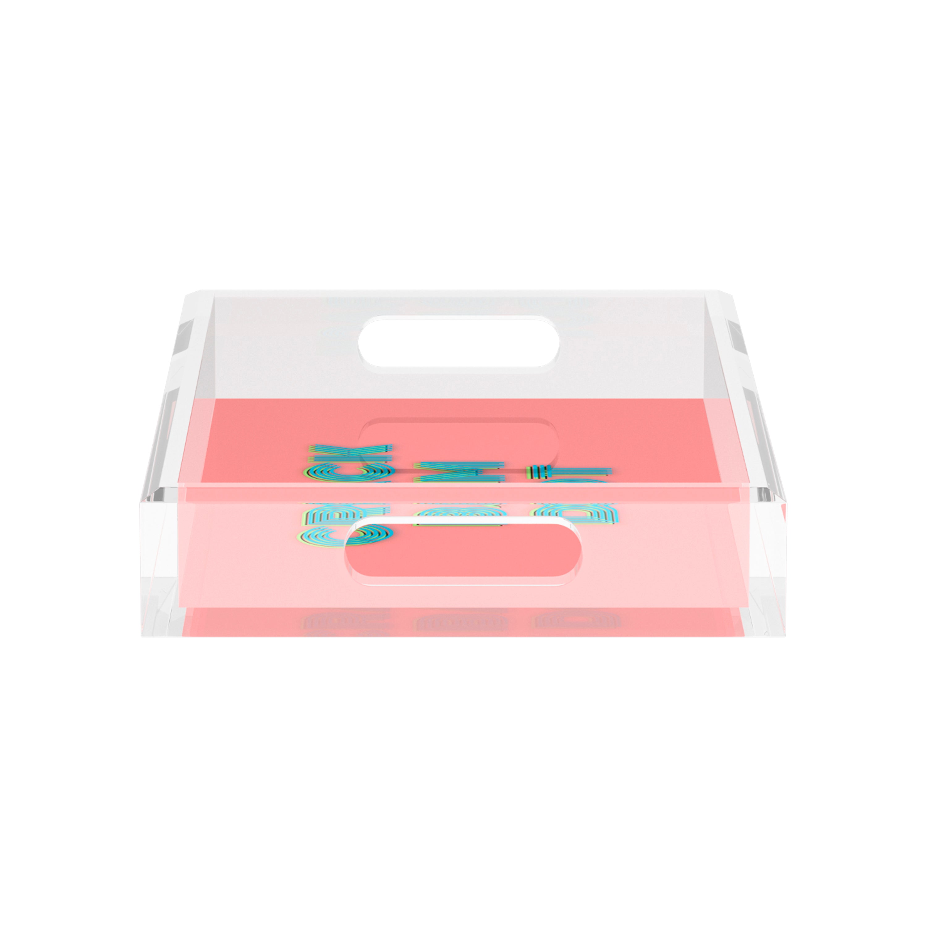 Mahjong Crack Bam Dot Petal Tendril  12.5x7.75 Acrylic Tray - nicolettemayer.com 