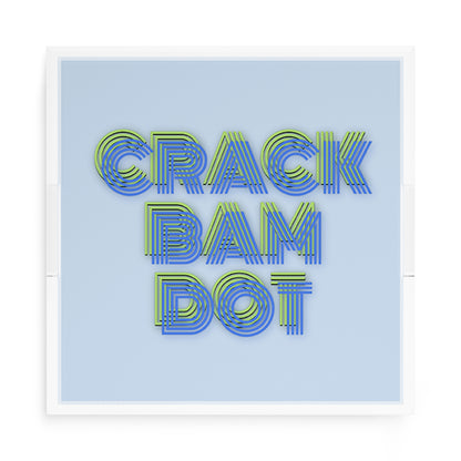 Mahjong Crack Bam Dot Blues Celery 15X15 Acrylic Tray - nicolettemayer.com 