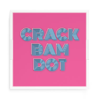 Mahjong Crack Bam Dot Hybiscus Powder 15X15 Acrylic Tray - nicolettemayer.com 