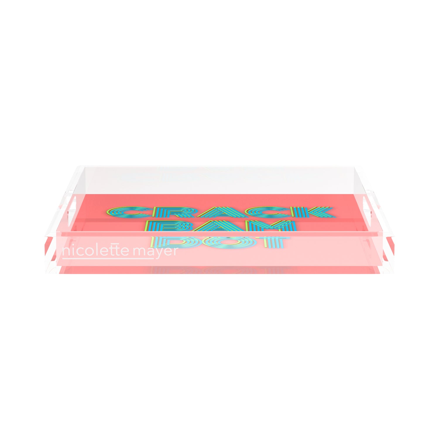 Mahjong Crack Bam Dot Petal Tendril 15X15 Acrylic Tray - nicolettemayer.com 