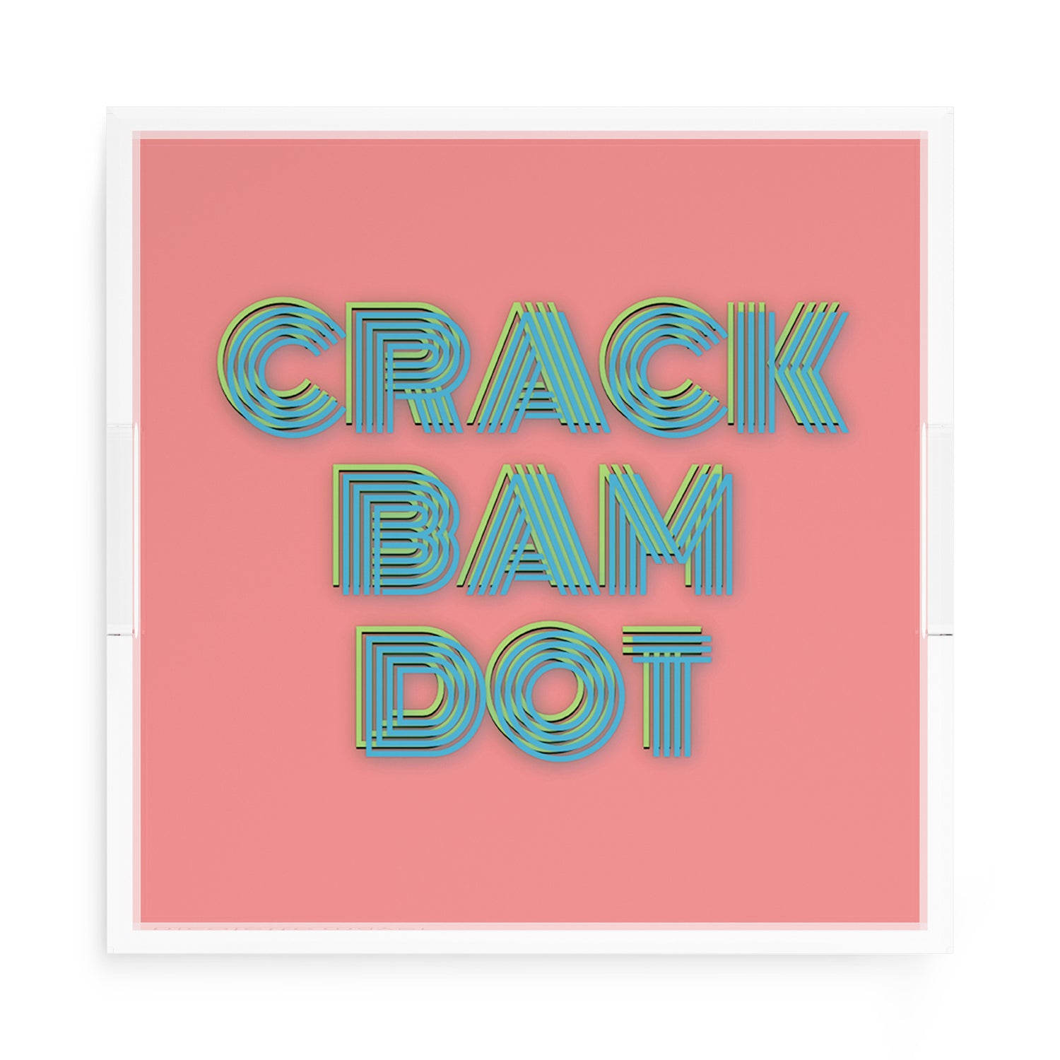Mahjong Crack Bam Dot Petal Tendril 15X15 Acrylic Tray - nicolettemayer.com 