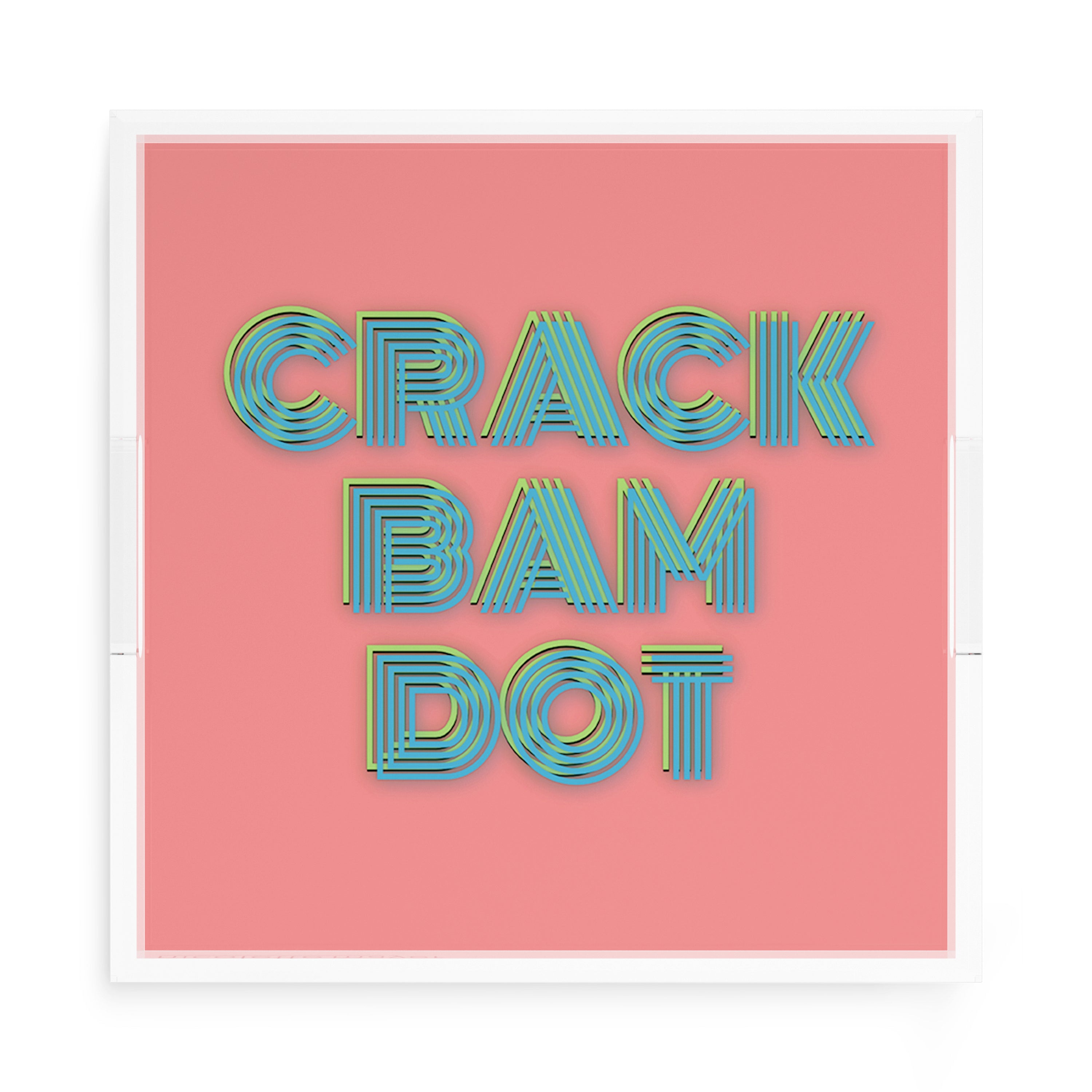 Mahjong Crack Bam Dot Petal Tendril 15X15 Acrylic Tray - nicolettemayer.com 