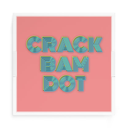 Mahjong Crack Bam Dot Petal Tendril 15X15 Acrylic Tray - nicolettemayer.com 