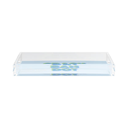 Mahjong Crack Bam Dot Blues Celery 17X10.5 Acrylic Tray - nicolettemayer.com 