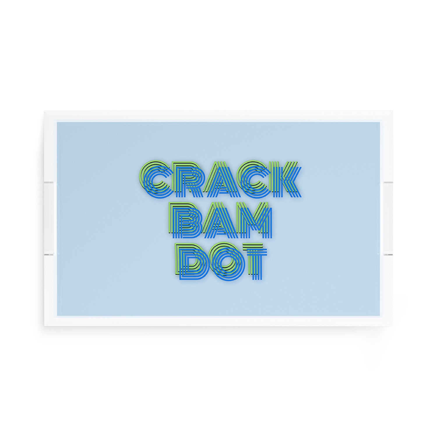 Mahjong Crack Bam Dot Blues Celery 17X10.5 Acrylic Tray - nicolettemayer.com 