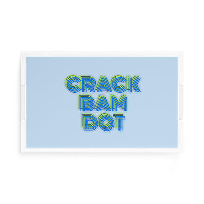 Mahjong Crack Bam Dot Blues Celery 17X10.5 Acrylic Tray - nicolettemayer.com 