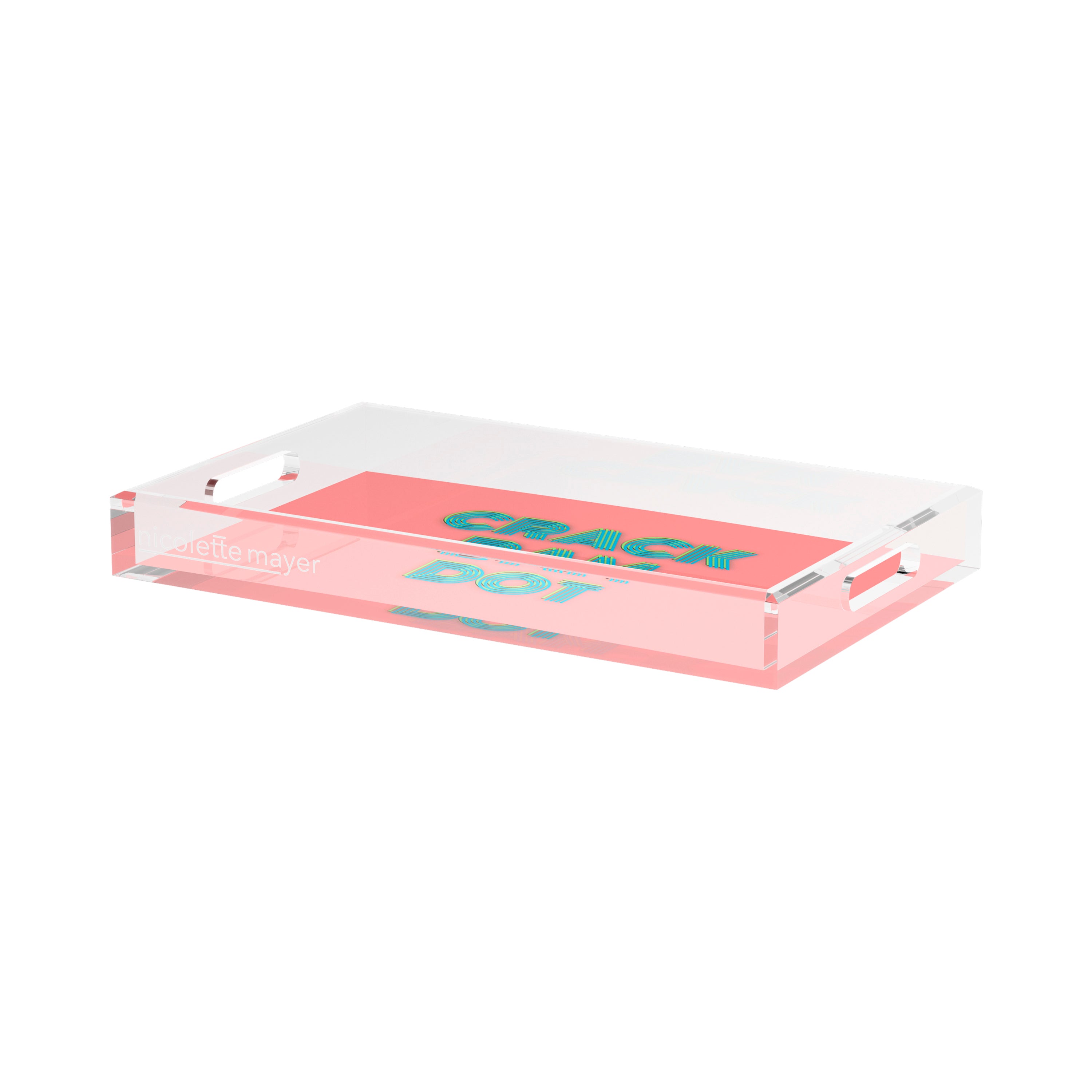 Mahjong Crack Bam Dot Petal Tendril  17X10.5 Acrylic Tray - nicolettemayer.com 