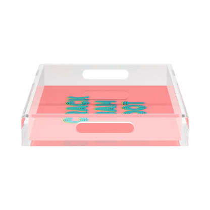 Mahjong Crack Bam Dot Petal Tendril  17X10.5 Acrylic Tray - nicolettemayer.com 