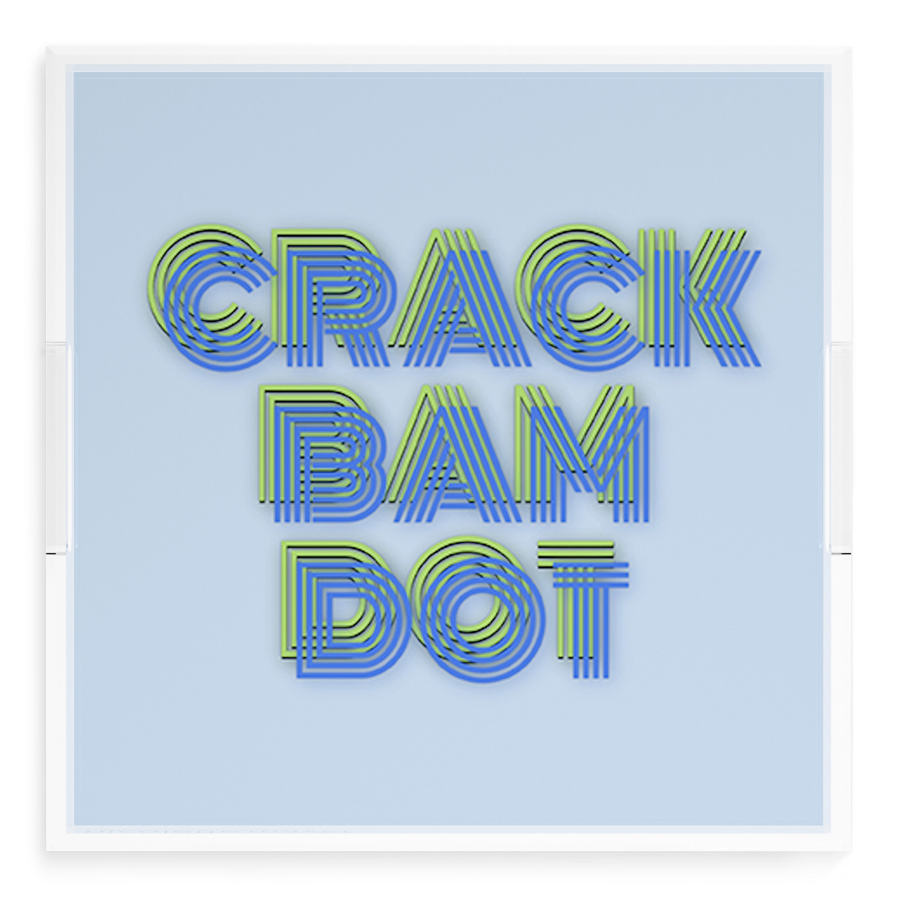 Mahjong Crack Bam Dot Blues Celery 18X18 Acrylic Tray - nicolettemayer.com 
