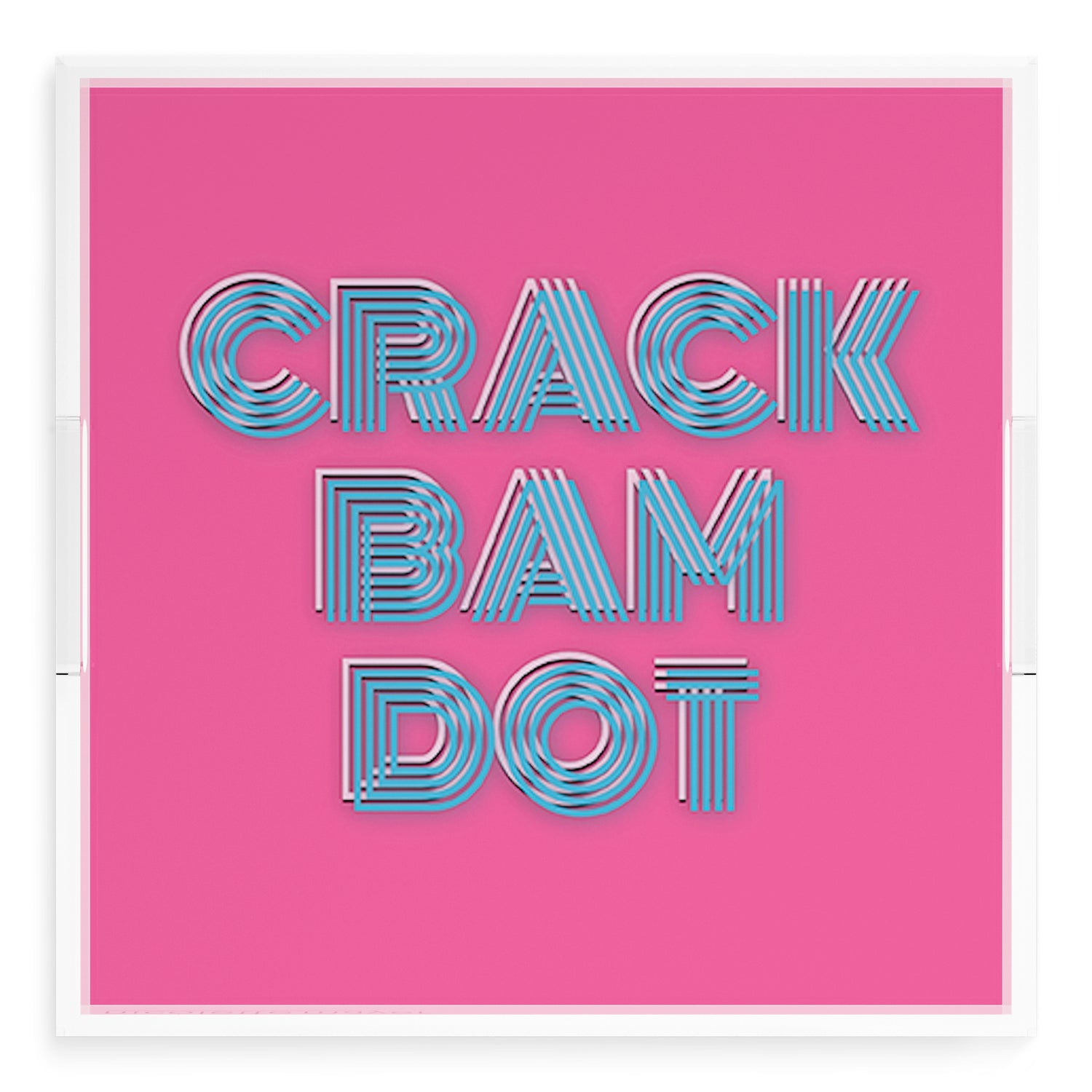 Mahjong Crack Bam Dot Hybiscus Powder 18X18 Acrylic Tray - nicolettemayer.com 