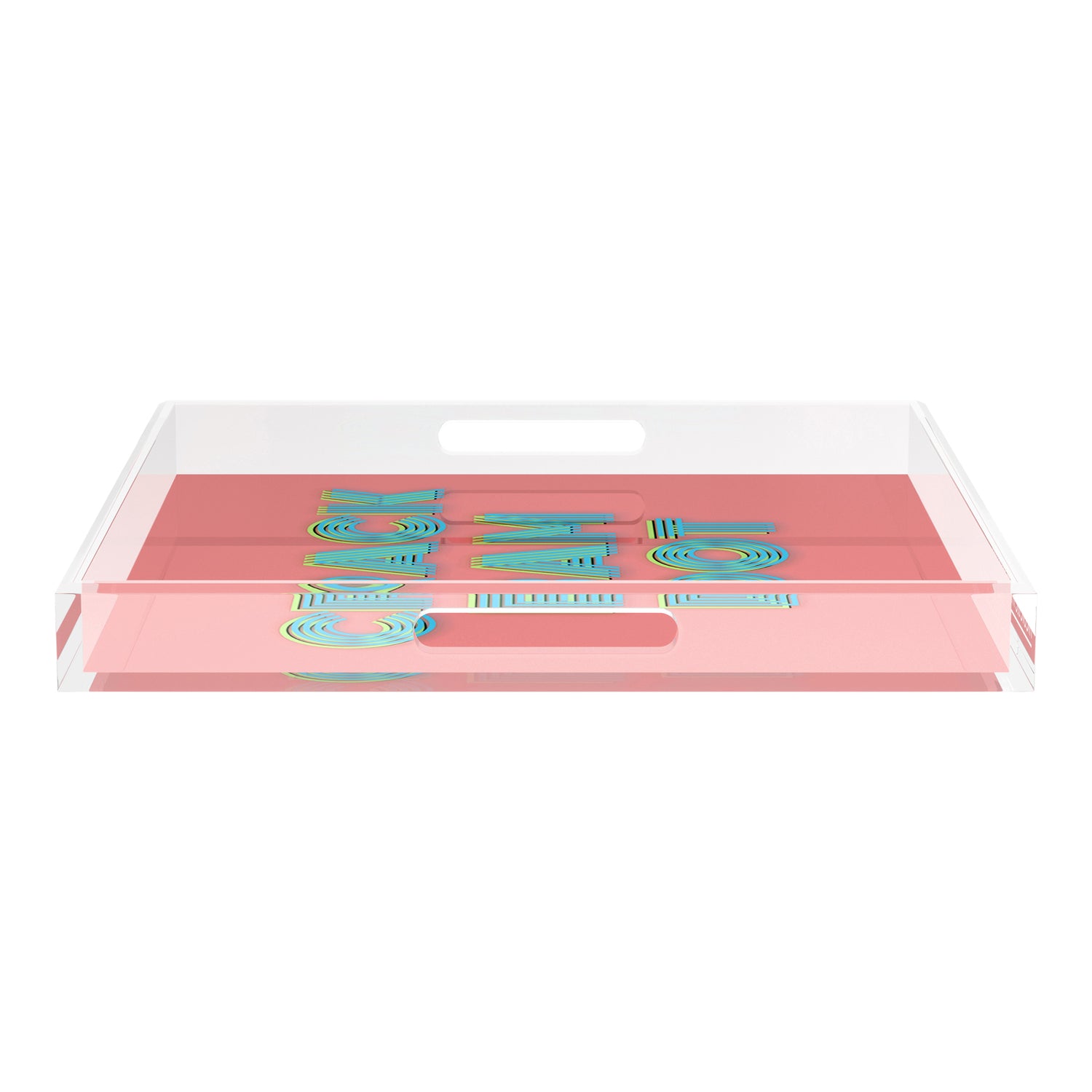 Mahjong Crack Bam Dot Petal Tendril 18X18 Acrylic Tray - nicolettemayer.com 