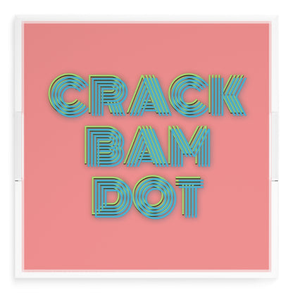 Mahjong Crack Bam Dot Petal Tendril 18X18 Acrylic Tray - nicolettemayer.com 