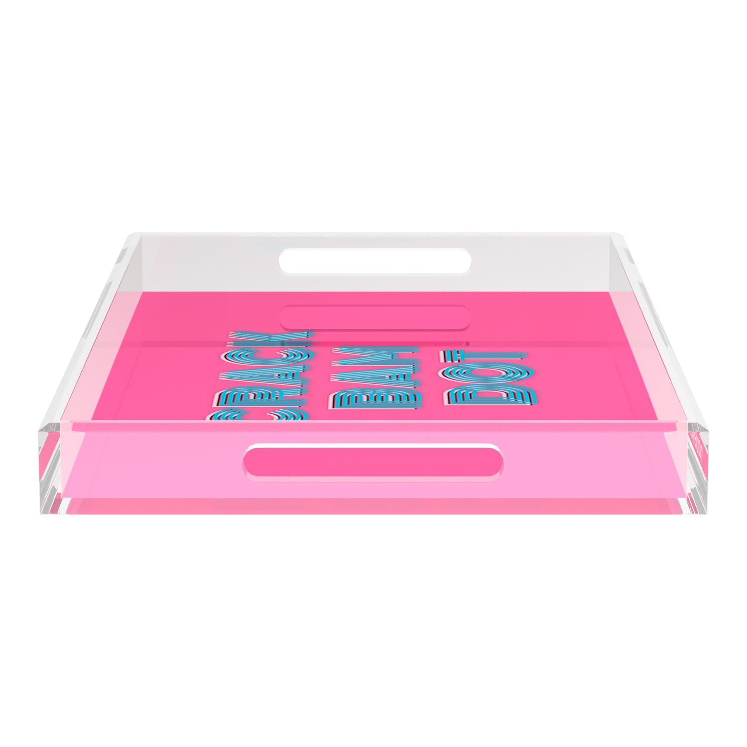 Mahjong Crack Bam Dot Hybiscus Powder  22.5x14.5 Acrylic Tray - nicolettemayer.com 