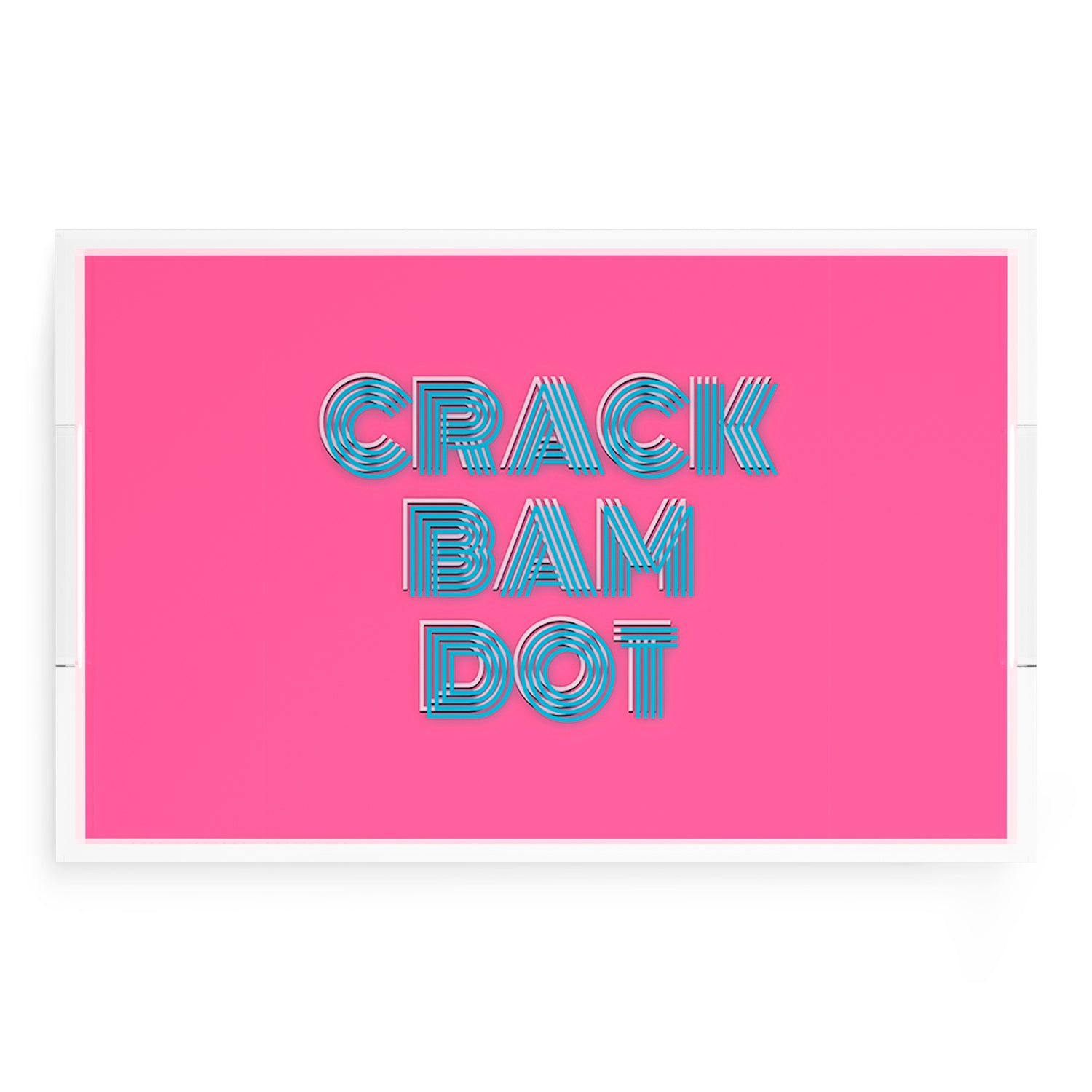 Mahjong Crack Bam Dot Hybiscus Powder  22.5x14.5 Acrylic Tray - nicolettemayer.com 