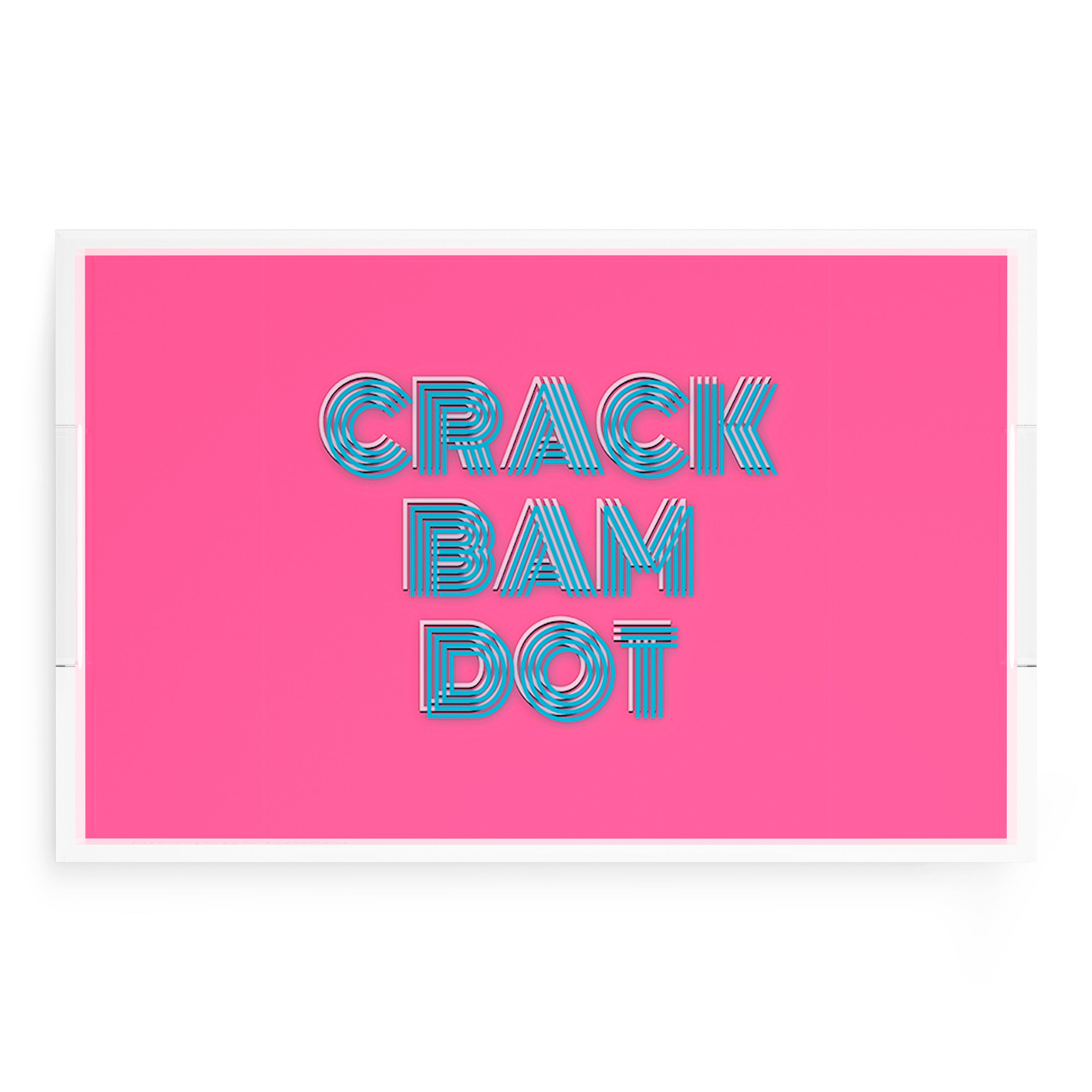 Mahjong Crack Bam Dot Hybiscus Powder  22.5x14.5 Acrylic Tray - nicolettemayer.com 