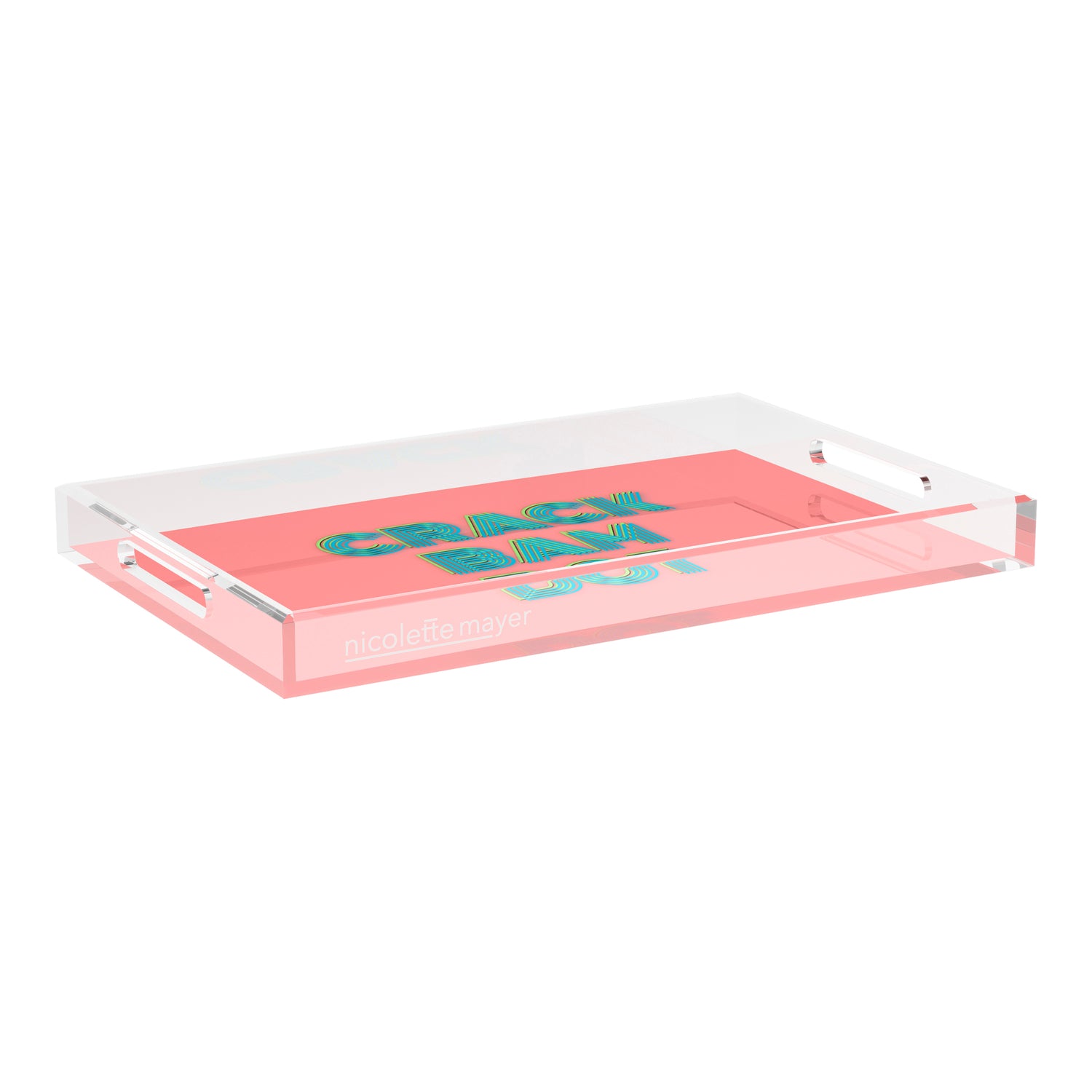 Mahjong Crack Bam Dot Petal Tendril  22.5x14.5 Acrylic Tray - nicolettemayer.com 