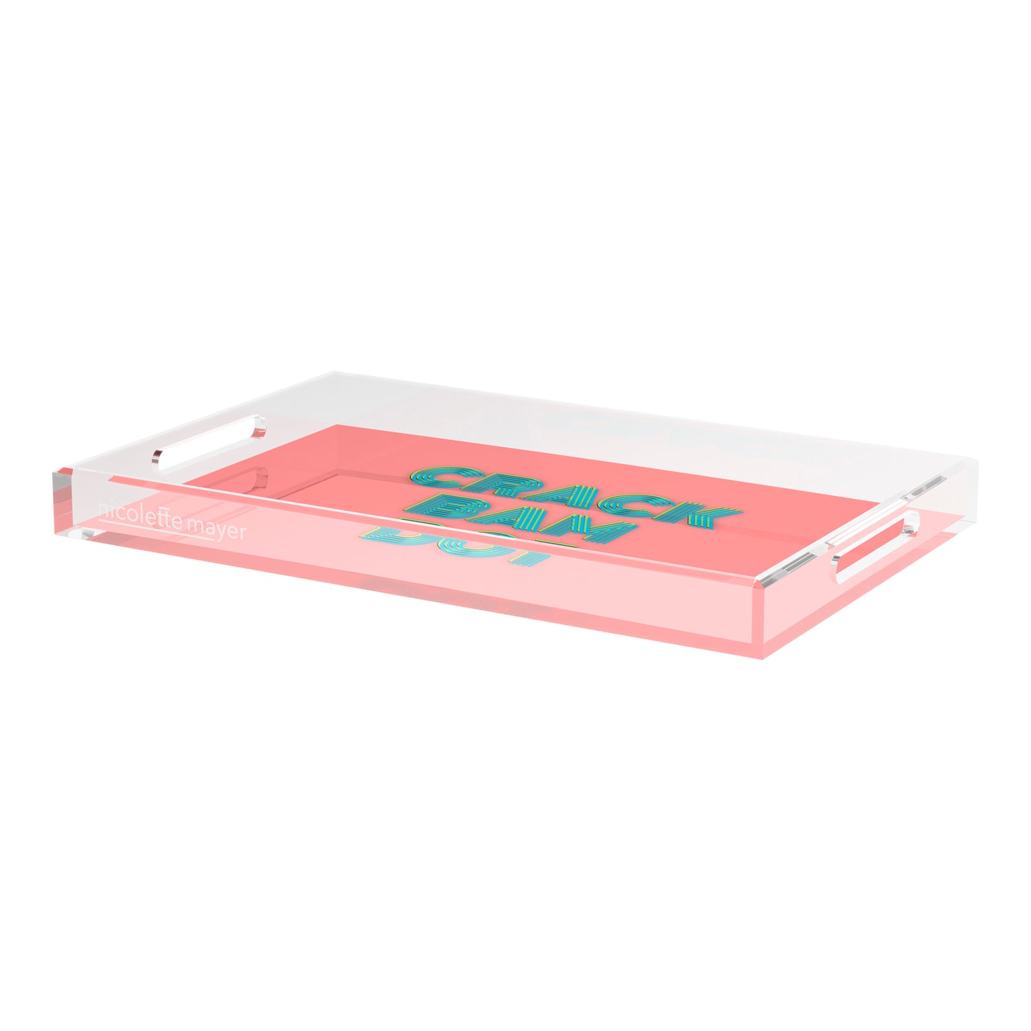 Mahjong Crack Bam Dot Petal Tendril  22.5x14.5 Acrylic Tray - nicolettemayer.com 