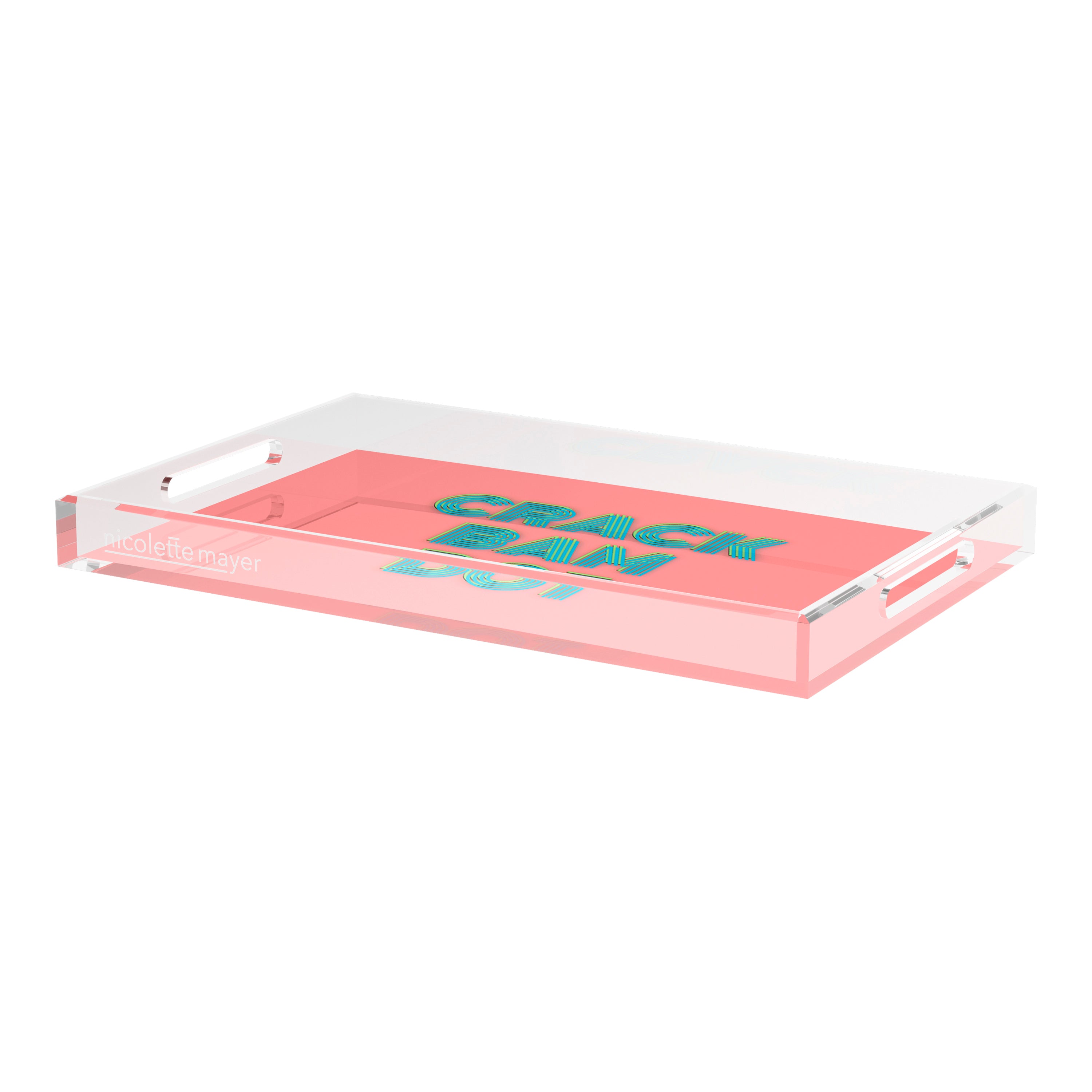 Mahjong Crack Bam Dot Petal Tendril  22.5x14.5 Acrylic Tray - nicolettemayer.com 