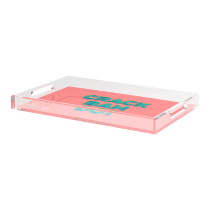 Mahjong Crack Bam Dot Petal Tendril  22.5x14.5 Acrylic Tray - nicolettemayer.com 